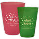 Personalized Confetti Dot Colored Frosted Cups Image 2 of 8